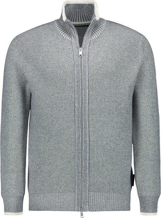 Marc O'Polo Herren Cardigan grau unifarben