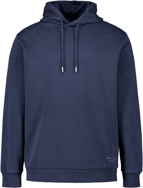 Marc O'Polo Herren Hoodie blau Logo und Motiv