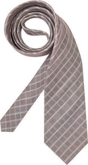 CERRUTI 1881 Herren Krawatte grau Gemustert,College-Streifen,mit Karos