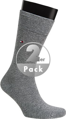 Thumbnail - Tommy Hilfiger Herren Socken grau Baumwolle & Mix unifarben