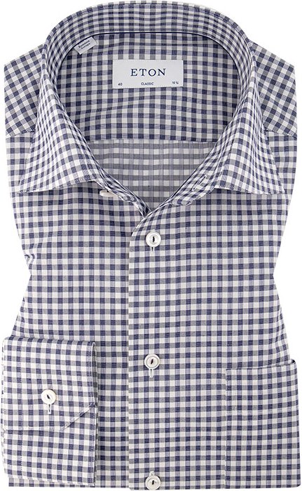 ETON Herren Hemd blau kariert Classic Fit