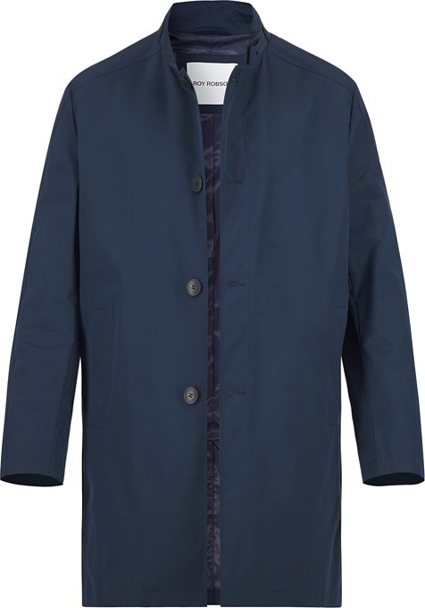ROY ROBSON Herren Mantel blau unifarben