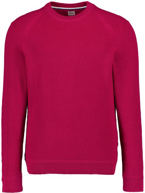 Brax Herren Pullover rosa unifarben