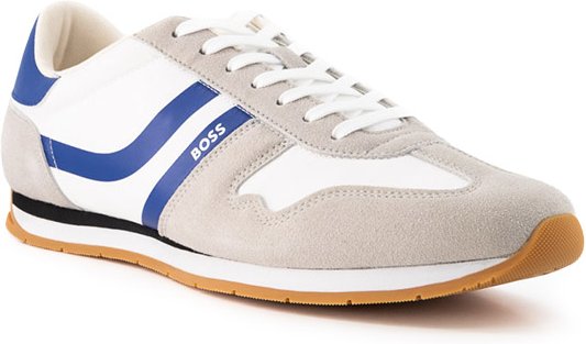 BOSS Orange Herren Sneaker grau Glattleder