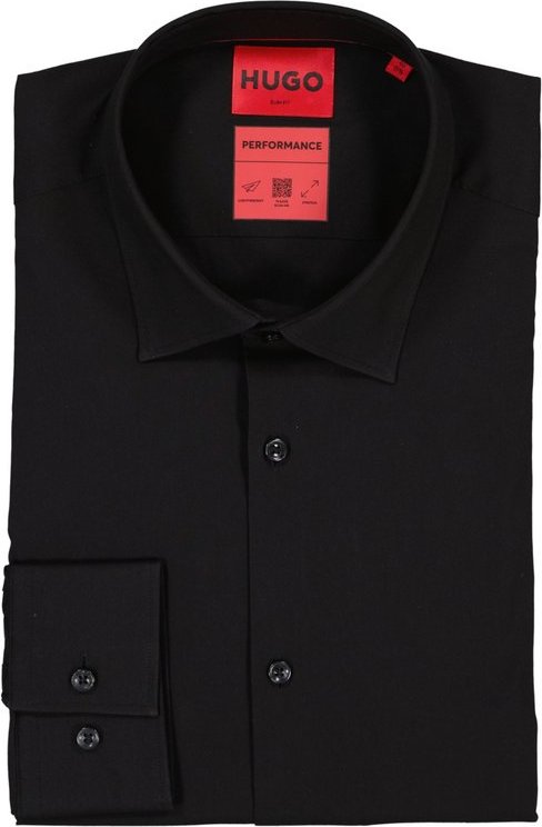 HUGO Herren Hemd schwarz Slim Fit