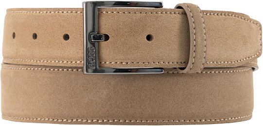 BOSS Black Herren Gürtel beige Nubuk