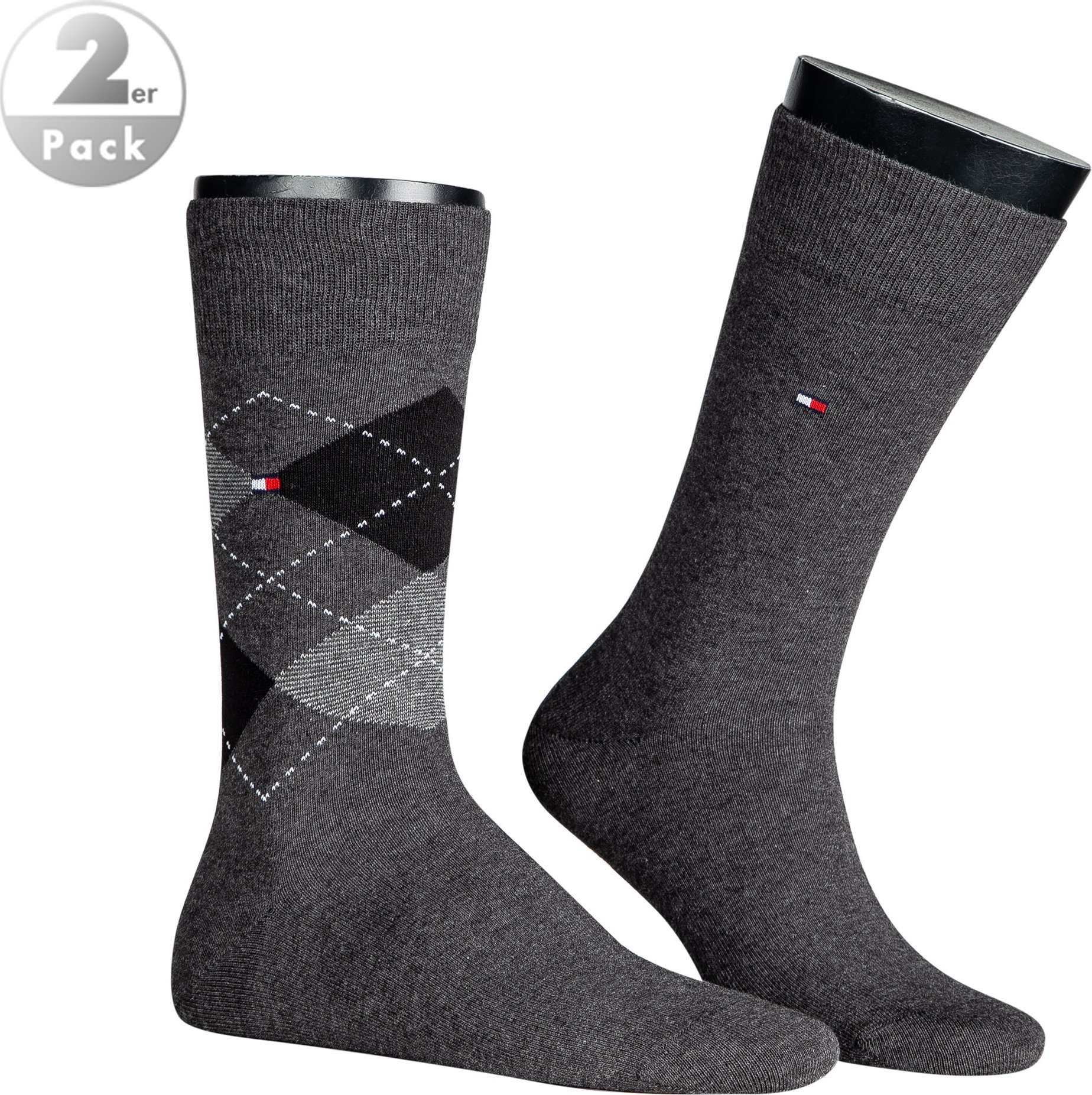 Tommy Hilfiger Herren Socken grau Baumwolle & Mix unifarben