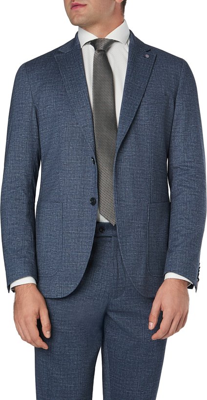 CG Herren Sakko blau meliert Slim Fit