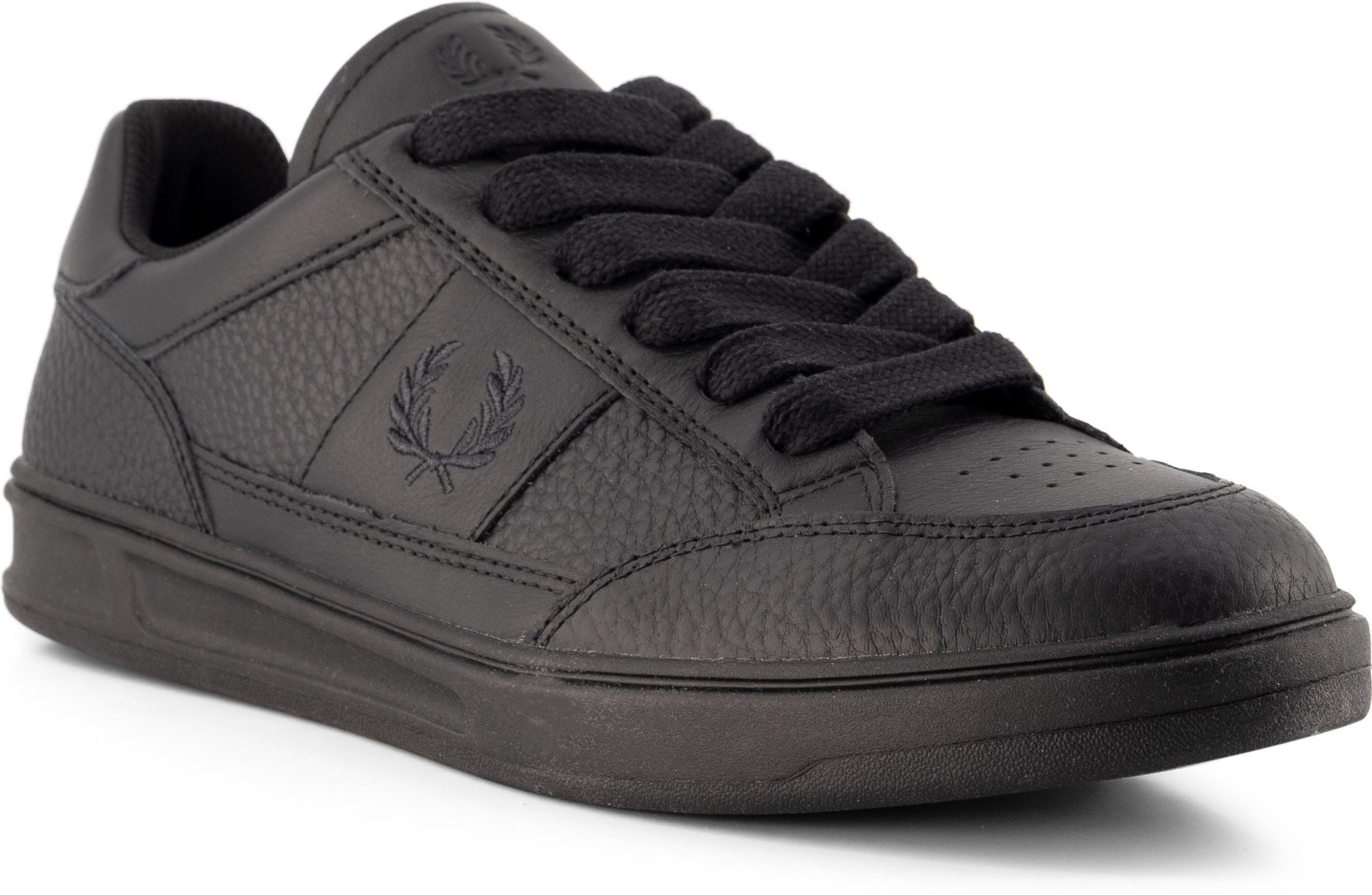 Fred Perry Herren Sneaker schwarz Glattleder