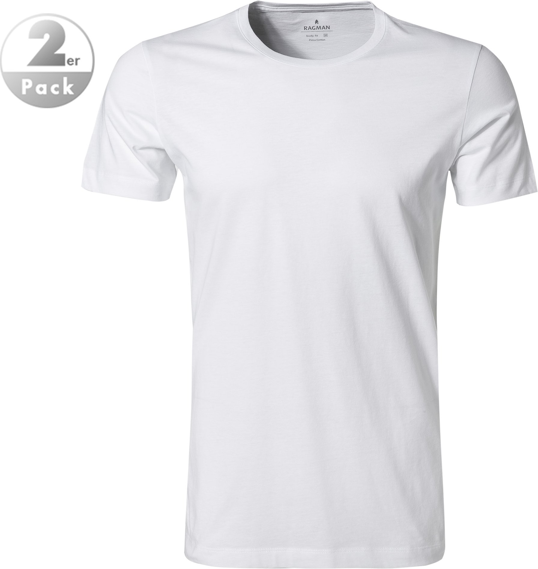 Thumbnail - RAGMAN Herren T-Shirt weiß