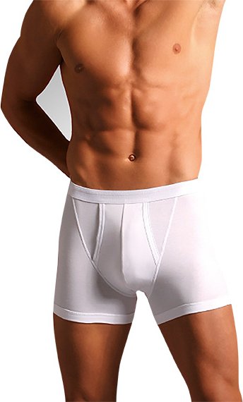 Thumbnail - Novila Herren Trunk weiß Ägyptische Baumwolle unifarben