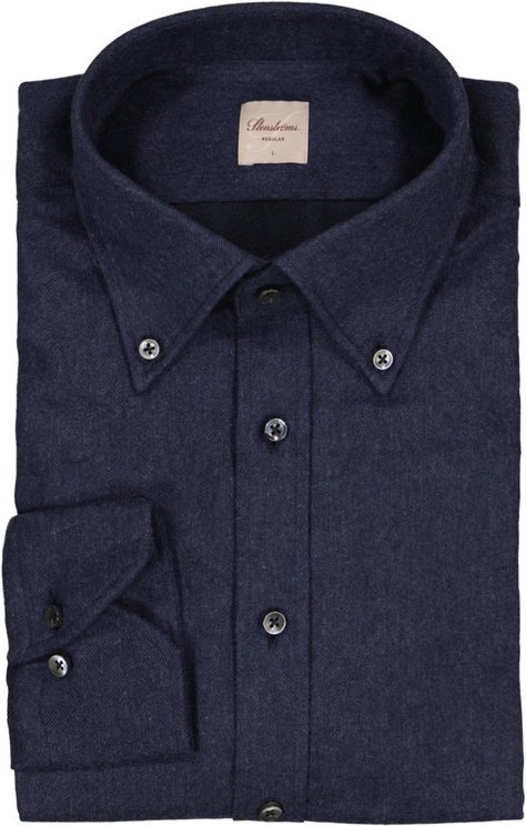 Stenströms Herren Hemd blau meliert