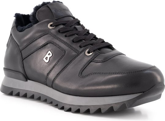 BOGNER Herren Sneaker schwarz Glattleder