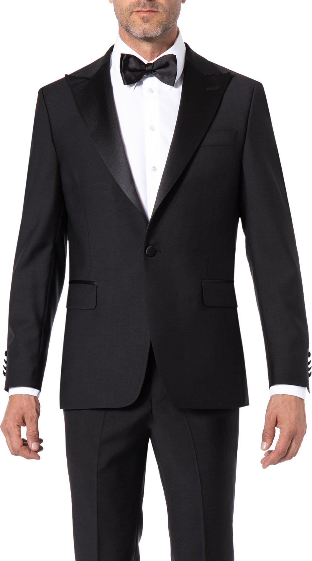 OSCAR JACOBSON Herren Smoking-Sakko schwarz