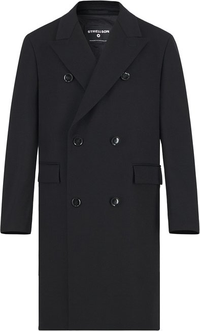 Strellson Herren Mantel schwarz unifarben