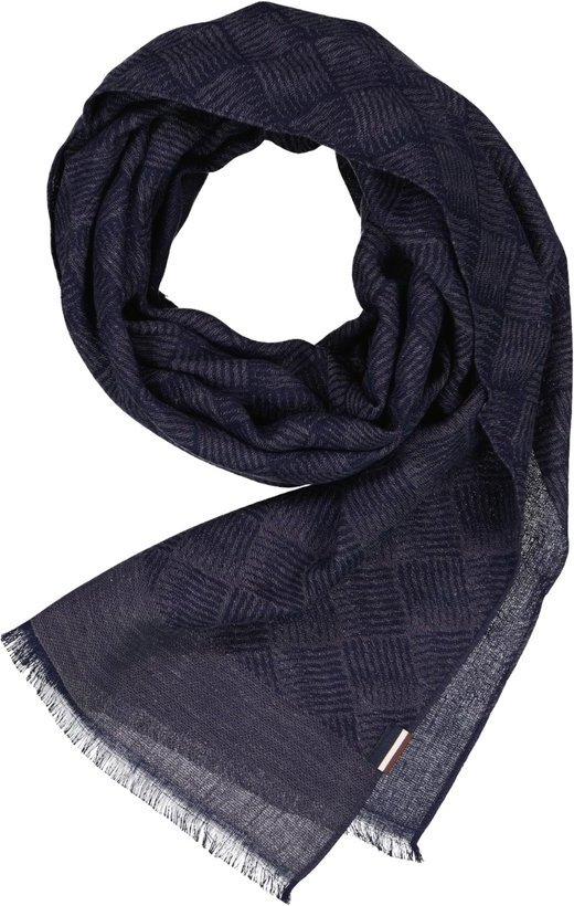 bugatti Herren Schal blau Baumwolle & Mix