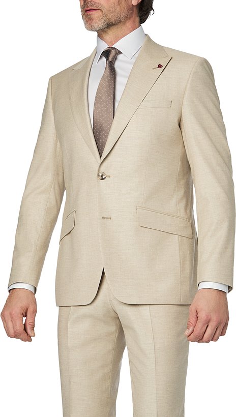 ROY ROBSON Herren Sakko beige meliert Slim Fit