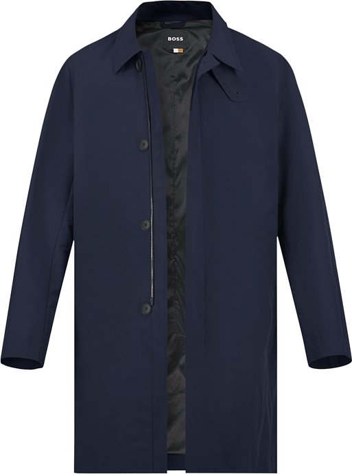 BOSS Black Herren Mantel schwarz unifarben