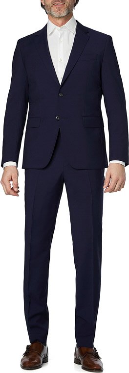 BOSS Black Herren Anzug blau Slim Fit