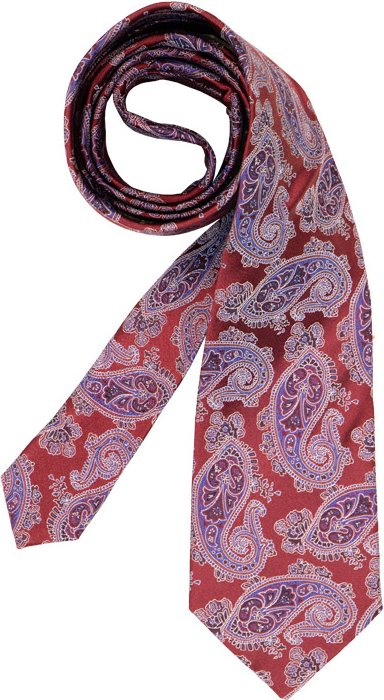 ETON Herren Krawatte rot Gemustert