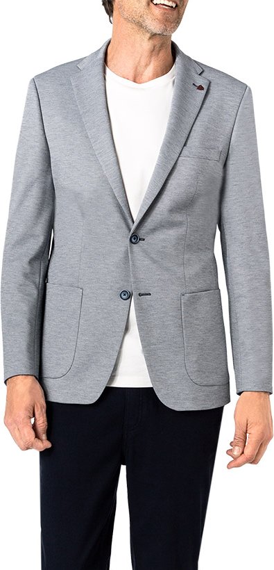 Thumbnail - ROY ROBSON Herren Sakko grau meliert Slim Fit