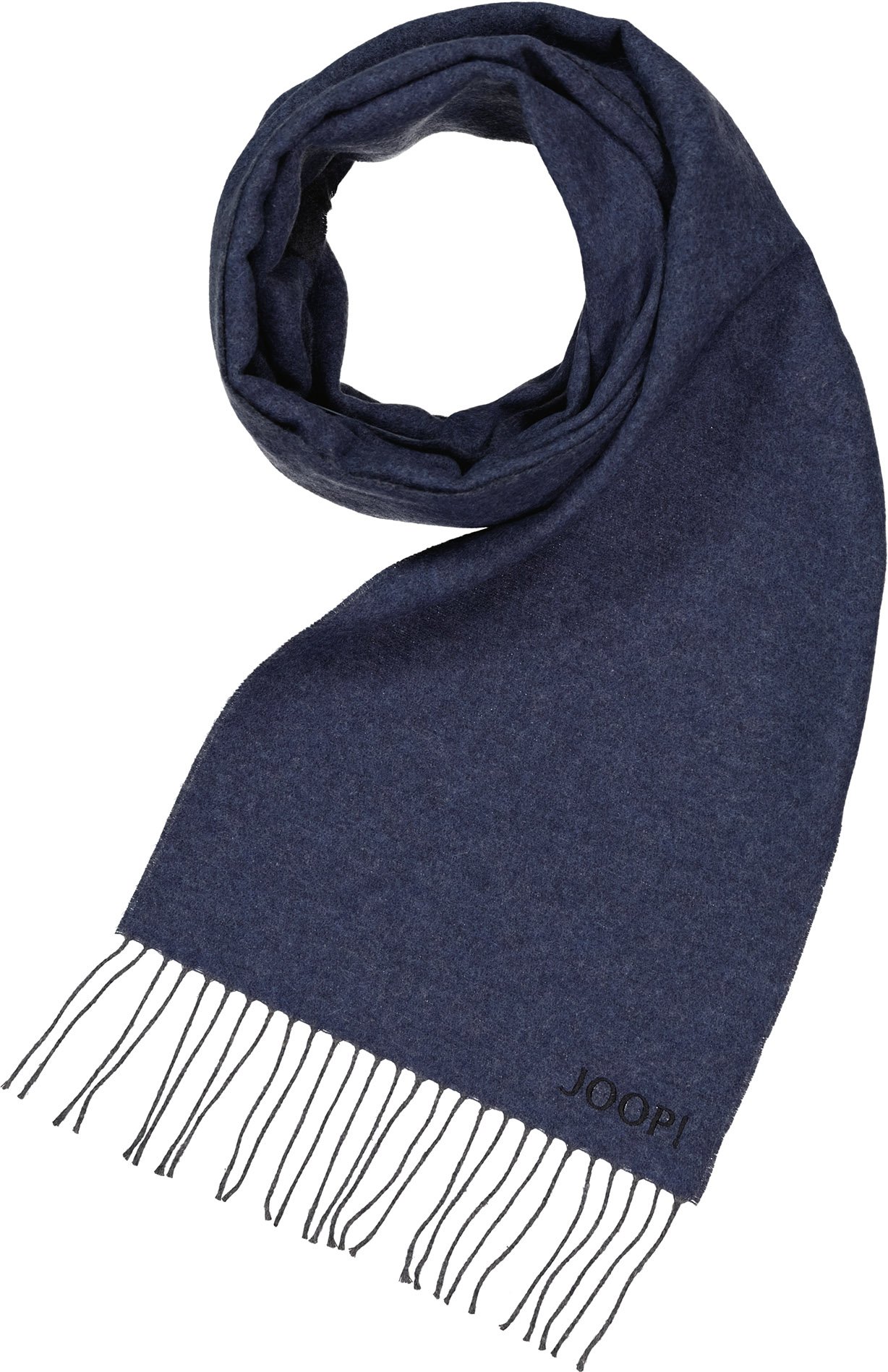 JOOP! Herren Schal blau Woll-Stoff meliert