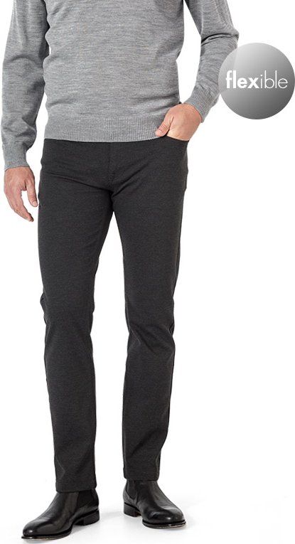 HECHTER PARIS Herren Hose grau meliert