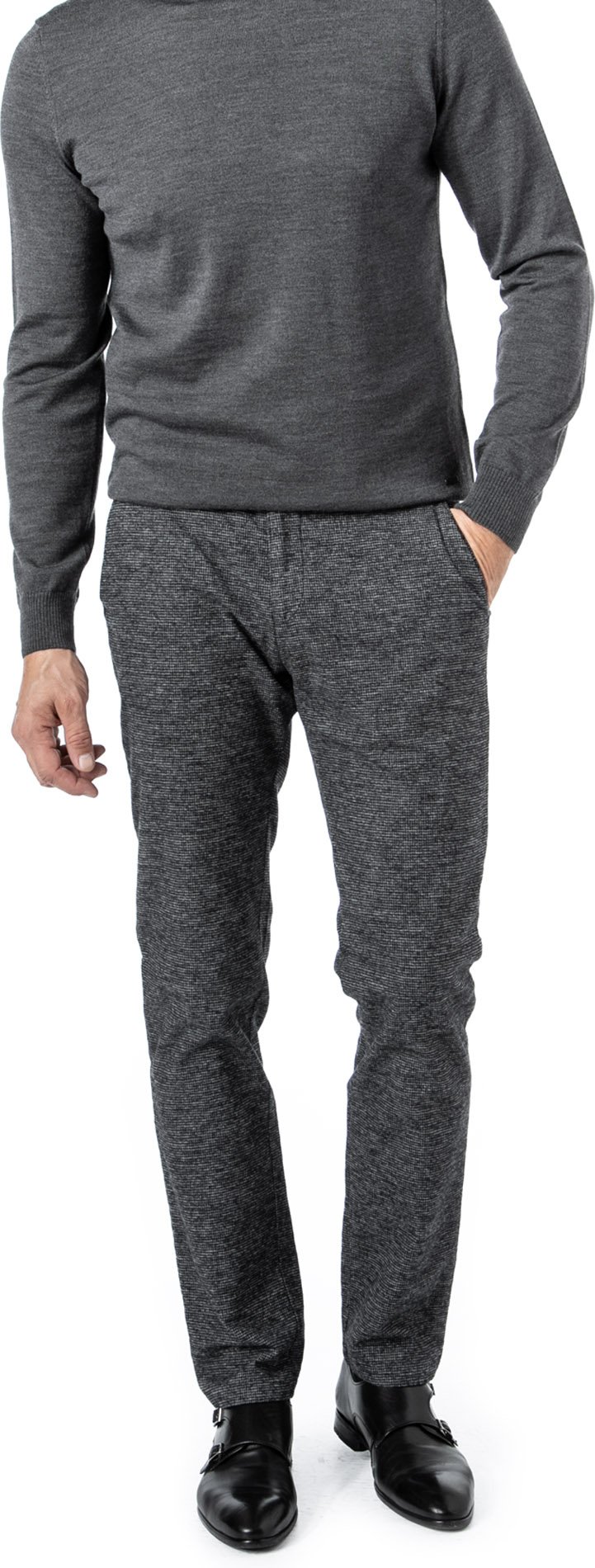 Thumbnail - bugatti Herren Hose schwarz gemustert