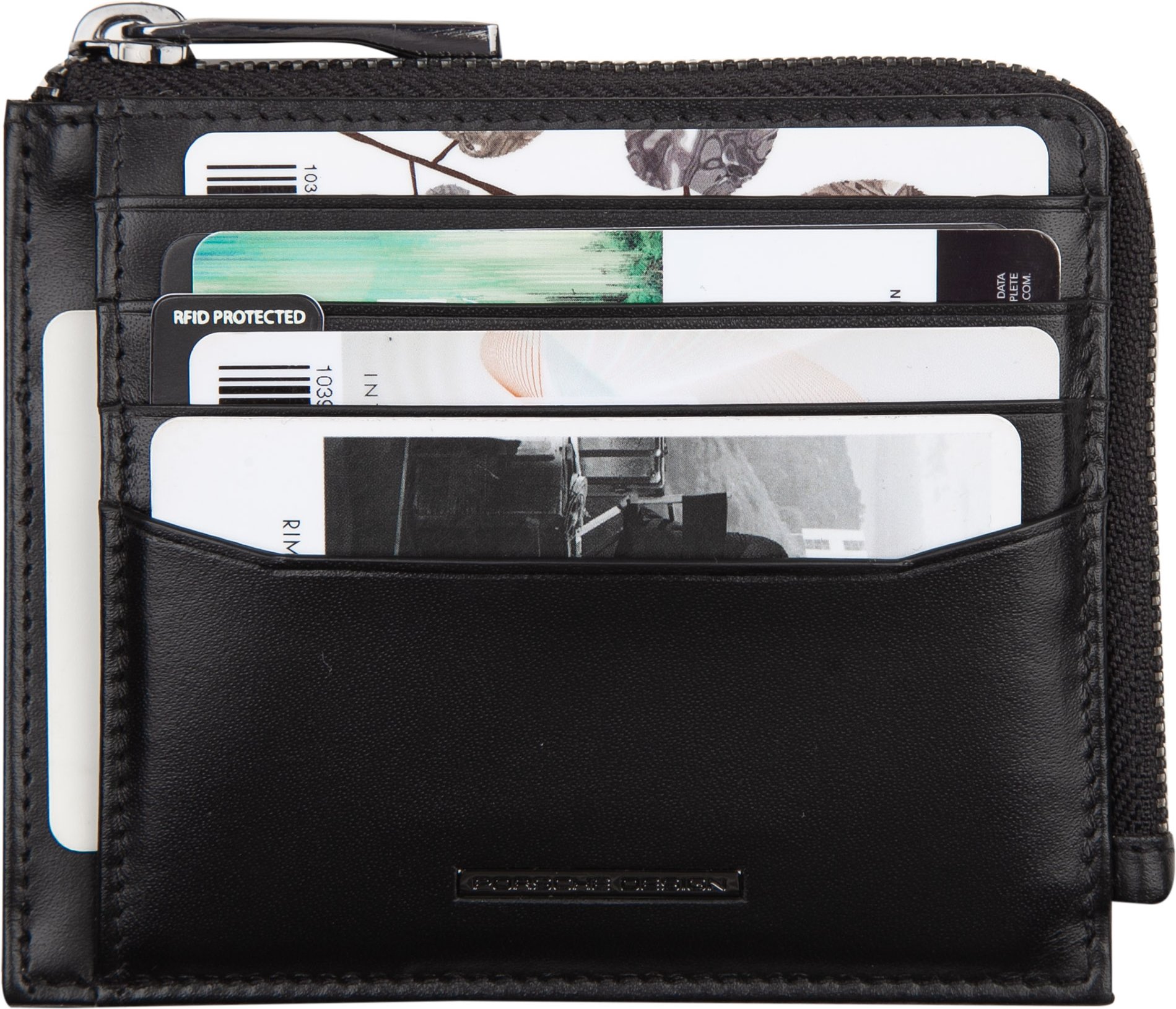 PORSCHE DESIGN Herren Kartenbörse schwarz Leder