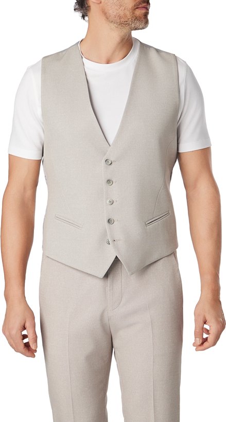 ZUITABLE Herren Anzüge beige meliert