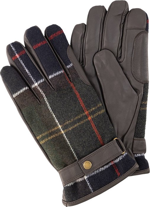 Barbour Herren Handschuhe braun Nappa kariert