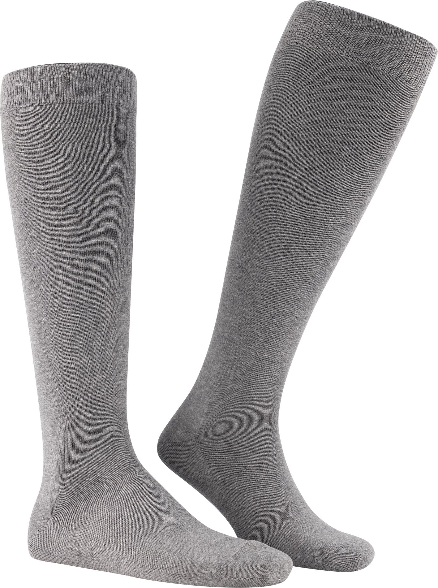 KUNERT Men Herren Kniestrümpfe grau Baumwolle & Mix unifarben