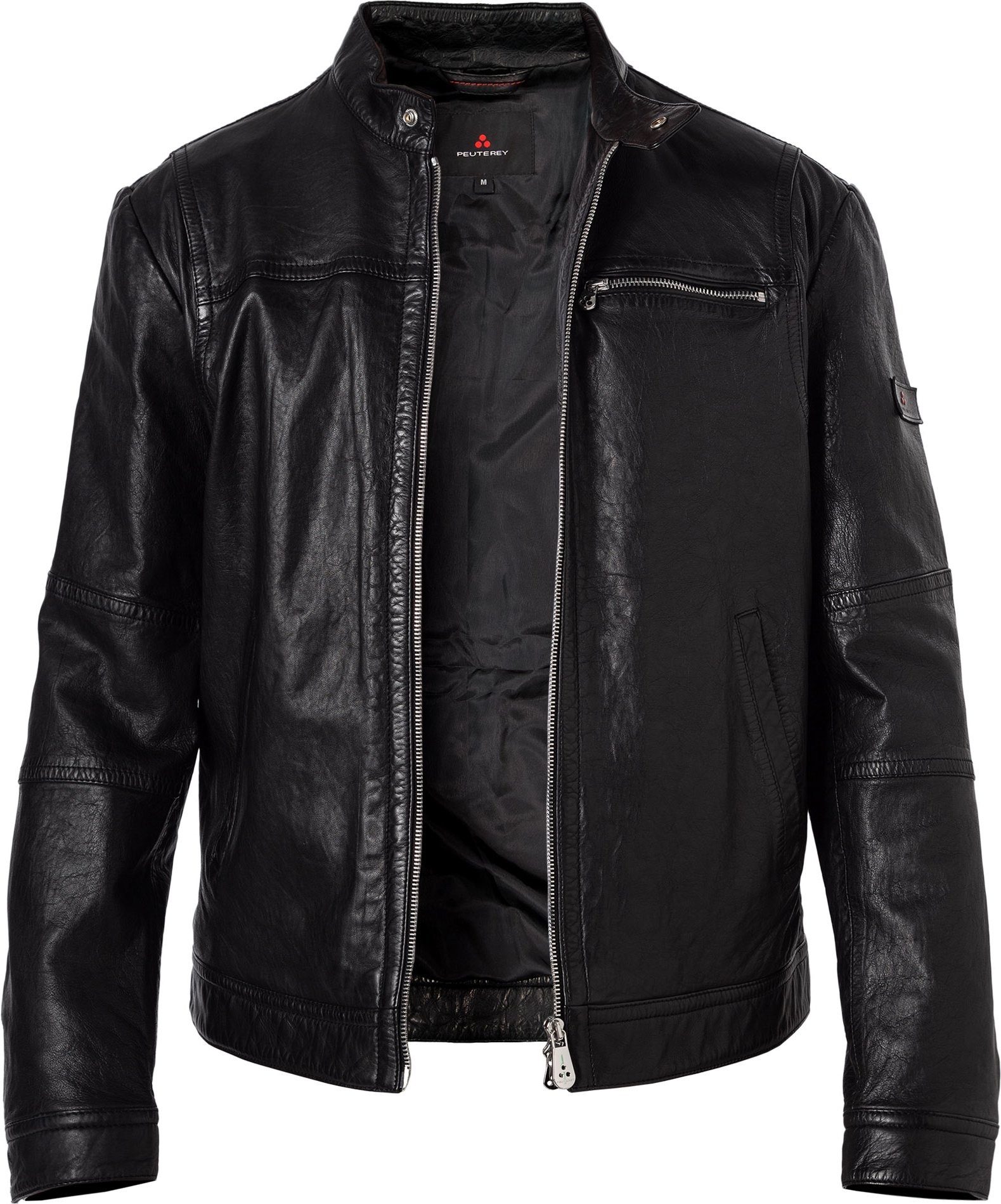 PEUTEREY Herren Bikerjacke schwarz unifarben