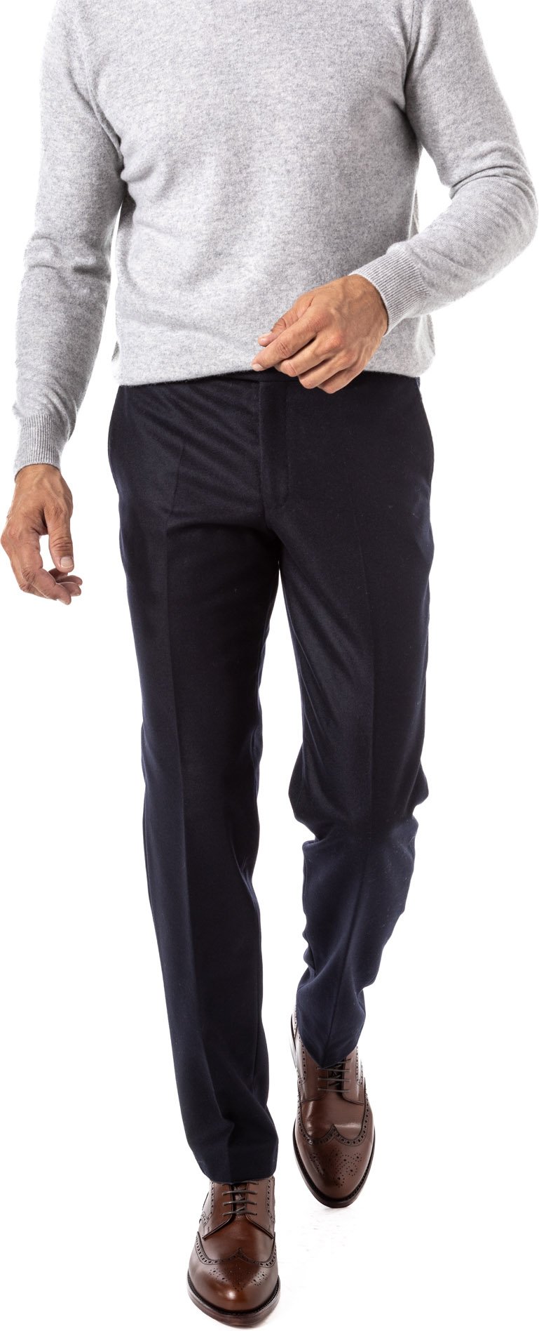 HILTL Herren Hose blau meliert