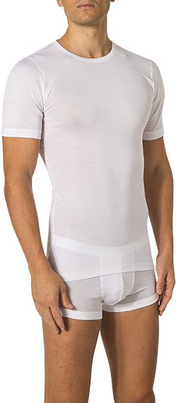 Novila Herren T-Shirt weiß Merc. Baumwolle unifarben