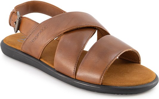 bugatti Herren Sandalen cognac Glattleder