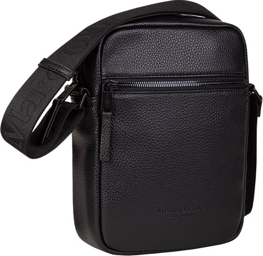 Marc O'Polo Herren Umhängetasche schwarz Mikrofaser/Nylon