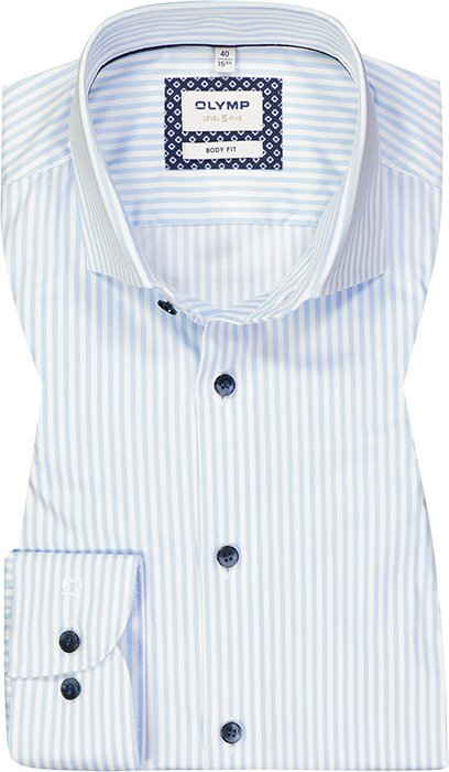 Thumbnail - OLYMP Herren Hemd blau gestreift