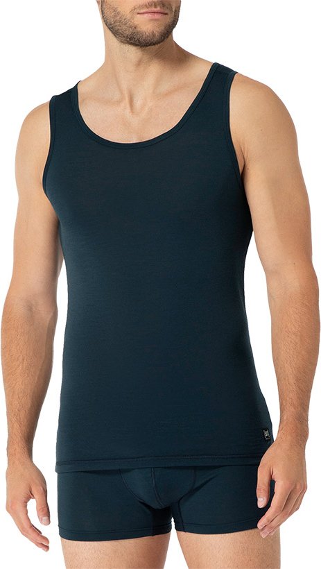 super.natural Herren Unterwäsche blau Schurwollmix