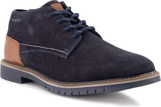 bugatti Herren Schnürschuhe blau Velours