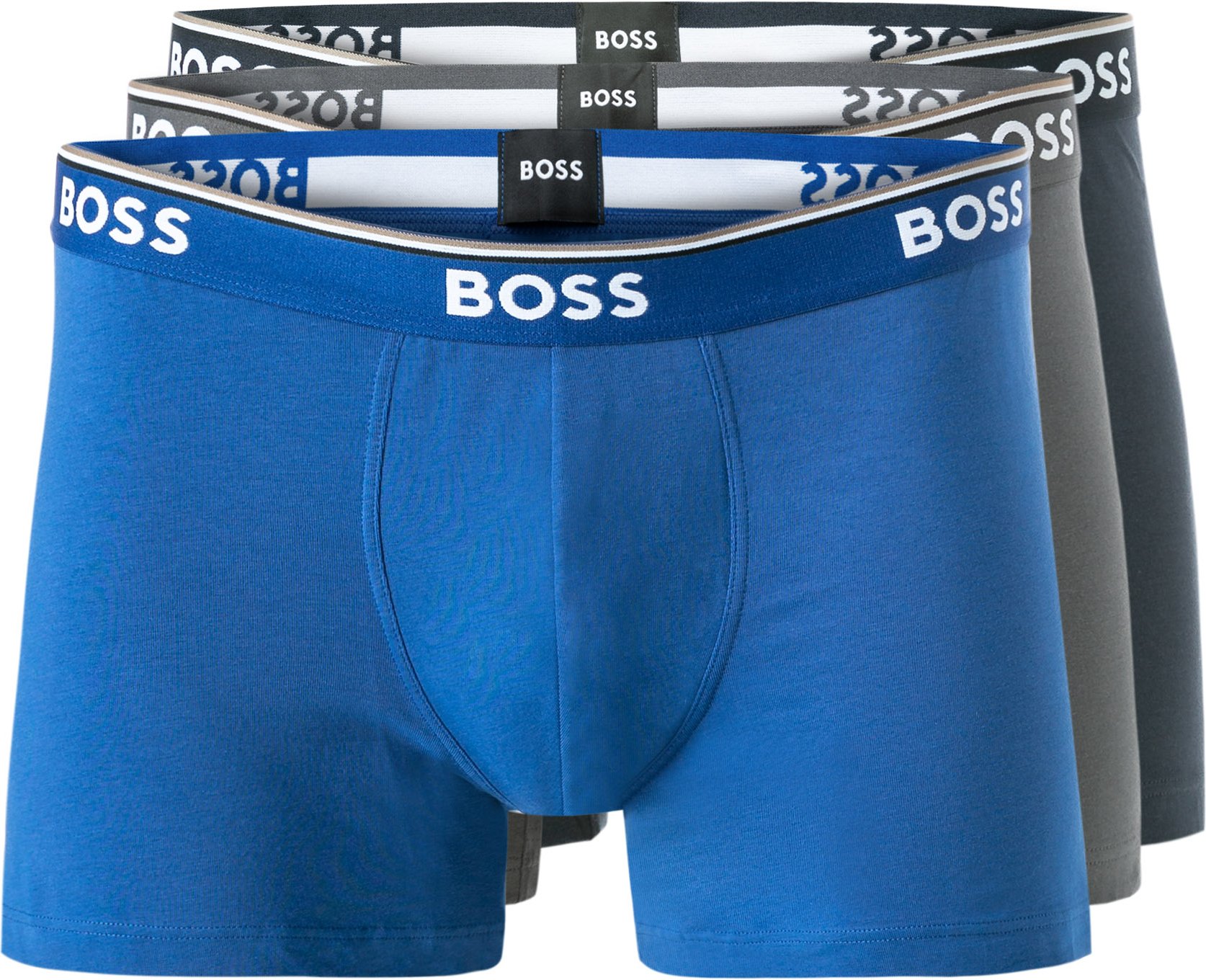 Thumbnail - BOSS Black Herren Trunks blau Baumwolle & Mix unifarben