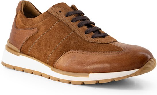 Prime Shoes Herren Sneaker braun Velours