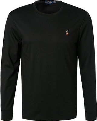 Polo Ralph Lauren Herren Longsleeve schwarz Slim Fit
