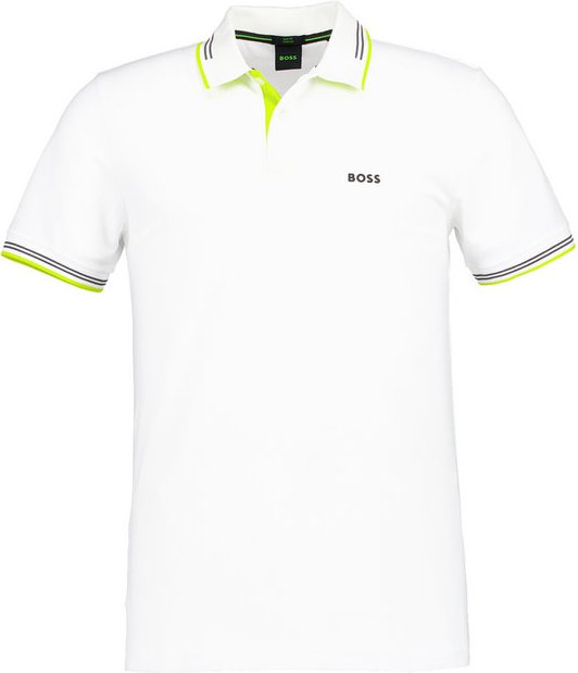 BOSS Green Herren Polo-Shirts weiß Slim Fit