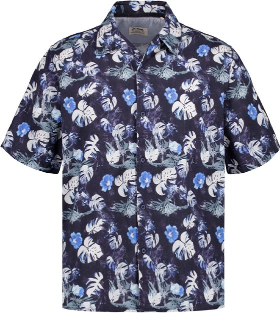 FIL NOIR Herren Hemden blau geblümt