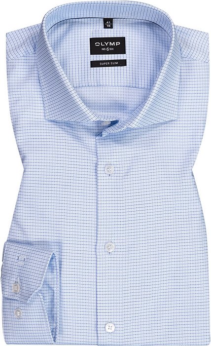 OLYMP Herren Hemd blau gemustert Slim Fit