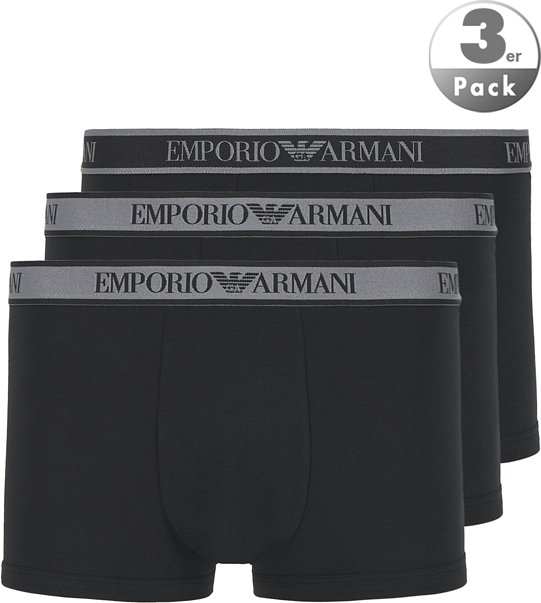 EMPORIO ARMANI Herren Trunks schwarz Baumwolle & Mix unifarben