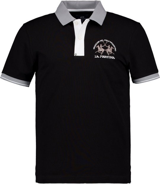 Thumbnail - LA MARTINA Herren Polo-Shirts schwarz Slim Fit