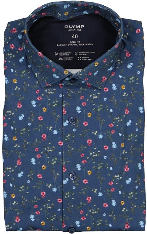 OLYMP Herren Hemd blau,multicolor gemustert