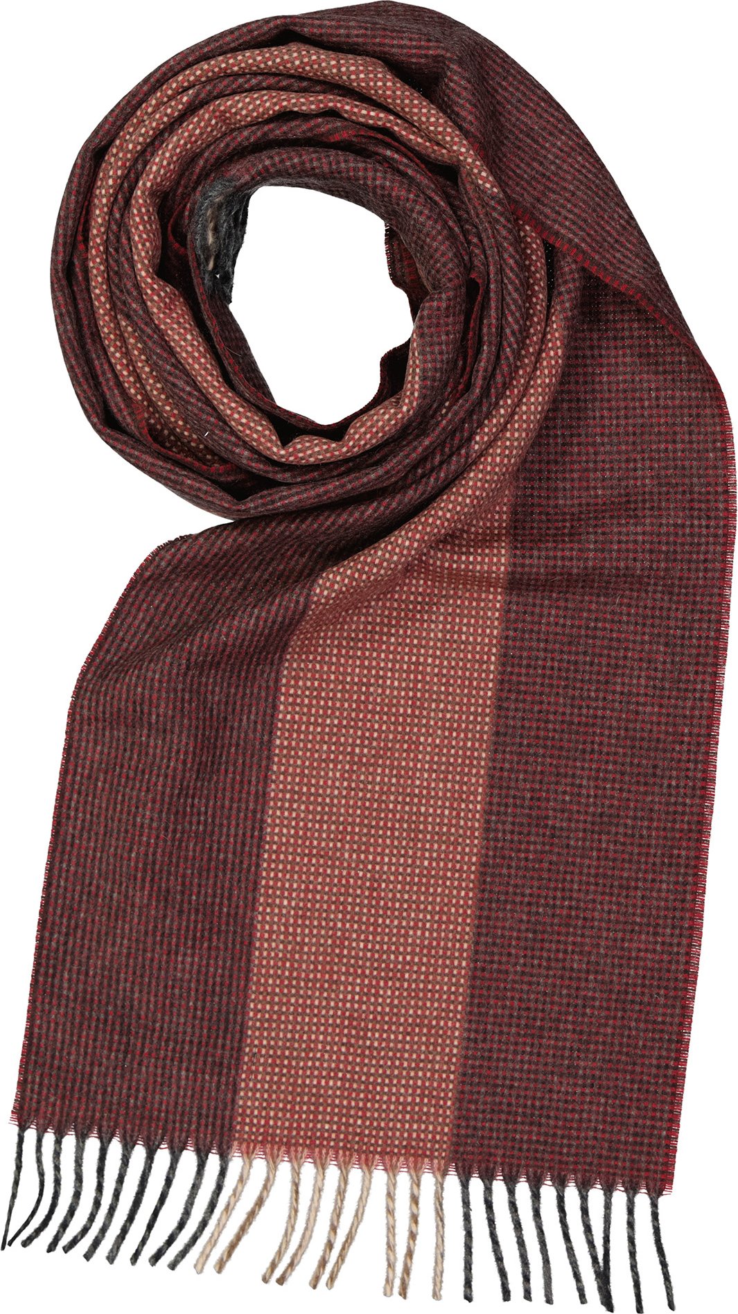 DANTE Herren Schal rot Kashmere-Wolle